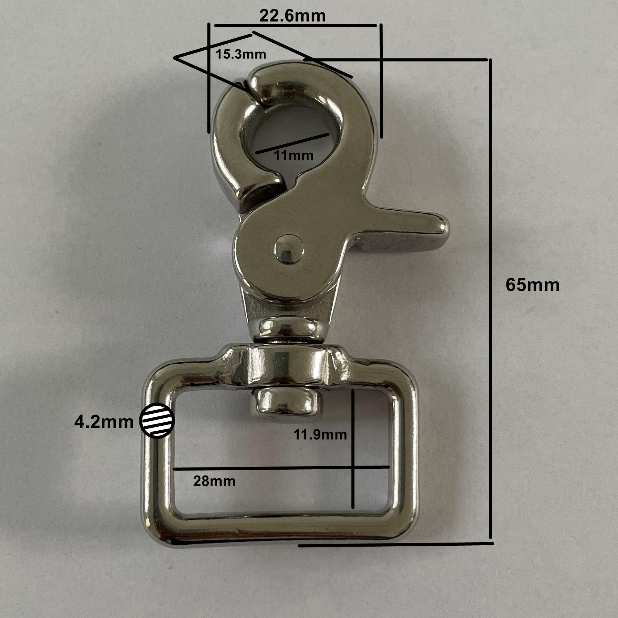 Square Rigging Hooks Corrosion Proof Rigging Hardware Swivel Trigger Square Eye Snap Hook