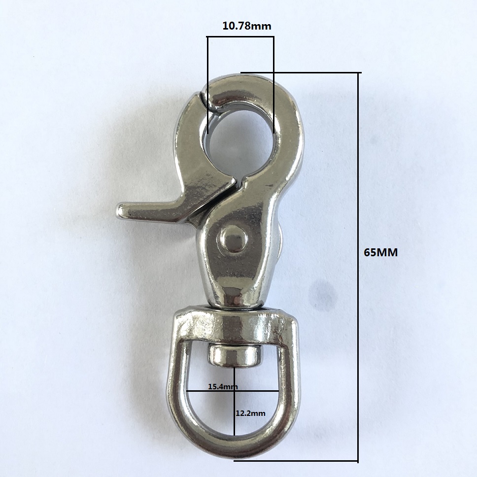 Square Rigging Hooks Corrosion Proof Rigging Hardware Swivel Trigger Square Eye Snap Hook