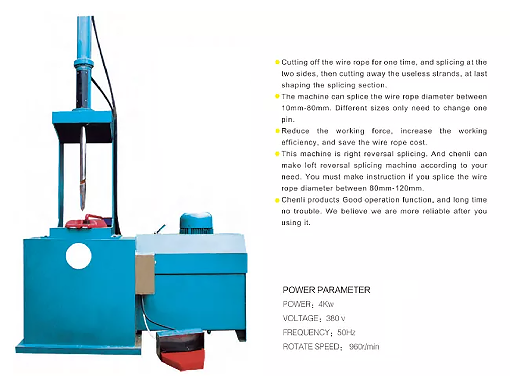 Sling Machine Rope Tech Noiseless Design 960r/min Wire Rope Sling Making Splicing Machine for ...
