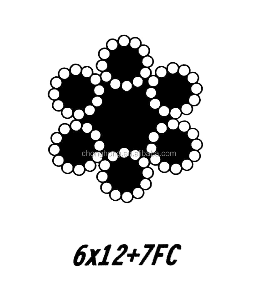 6x12 7FC Wire Rope 8mm Galvanized Steel Rope for Tough Conditions