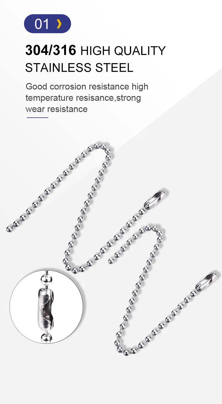 Roller Chain Ball Chain Metal Bead Chain for Educational Facilities 3