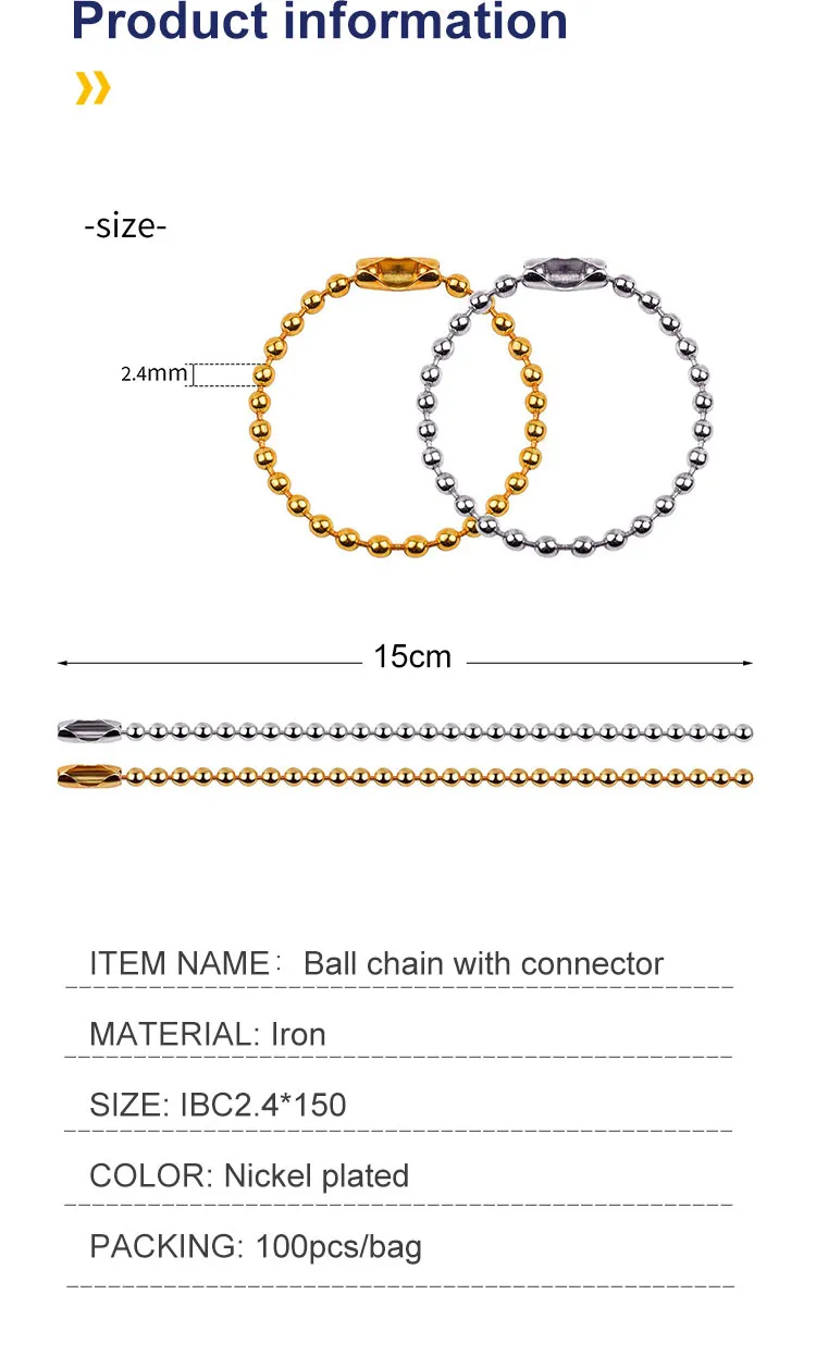 Roller Chain Ball Chain Metal Bead Chain for Educational Facilities 2