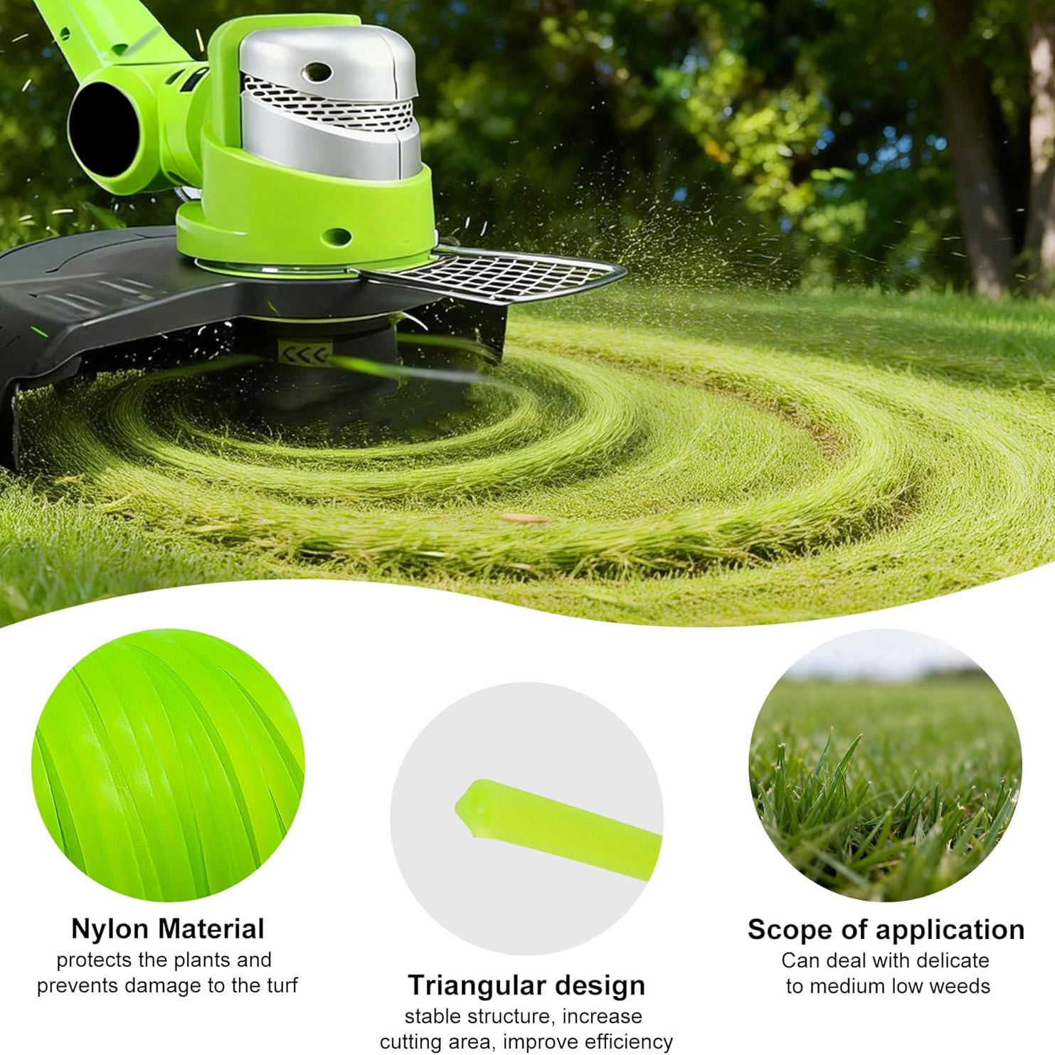 Triangle Weed Eater String String Trimmer Line for Universal ...