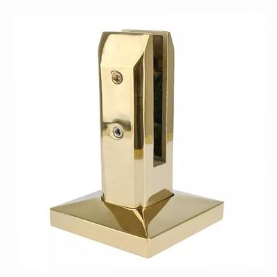 Good price Gold Stainless Steel Swimming Pool Fence Balustrade with Square Glass Railing Spigot online