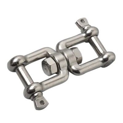 Good price Polished Stainless Steel Double Jaw Ended Swivel Eye Hook For Heavy Duty online