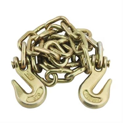 Buy Diameter 8mm G70 Trailer Safety Chains With Clevis Grab Hooks For Cargo Control online manufacture