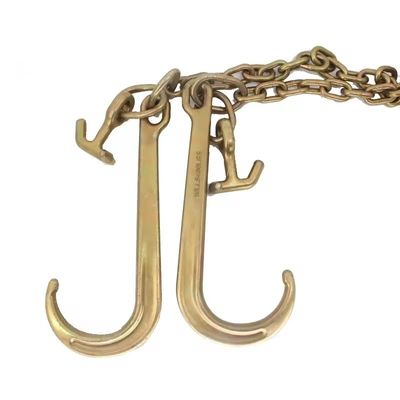 Buy G70 Lifting Truck Winch Cable V Hooks Forged Towing Chains with Welded Chain Structure online manufacture