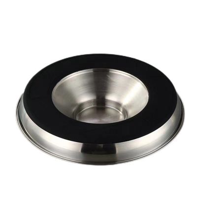 Good price Rounded Safe Slow Feeder Stainless Steel Pet Bowl for Puppies Silicone Non-Slip Sole online