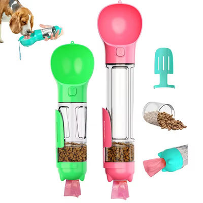 4 IN 1 Leak Proof Portable Pet Water Dispenser With Food Container Bag Holder Poop Scooper