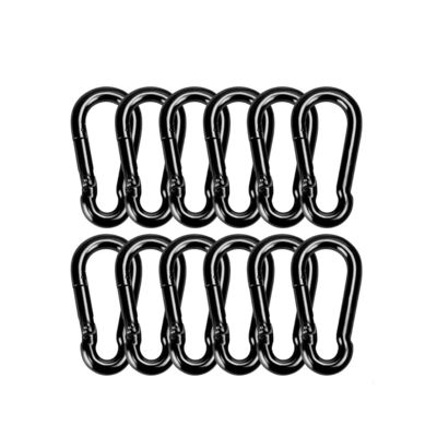 OEM Black Oxide Finish Carbon Steel Snap Hook Carabiner Customizable For B2B