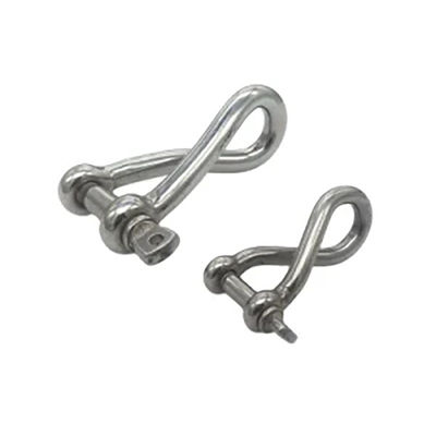 Buy Customized Stainless Steel 304 / 316 Twisted Shackle With Screw Pin Non-standard online manufacture