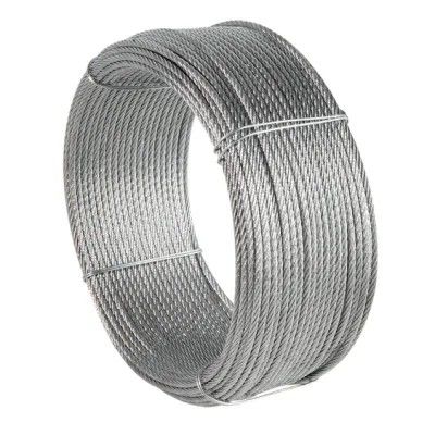 Good price Carbon Steel Grade 5*K19S SFC 8mm Galvanized Steel Wire Rope for Wind Power System 1960MPA Strength and Durable online