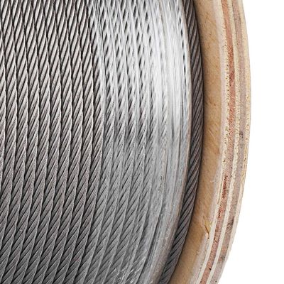 Buy 100m/328ft Length 7x7 Stand Core Non-coated Grade Carton Steel 1/16 Wire Rope 304 Stainless Steel Wire Cable for Aircraft online manufacture