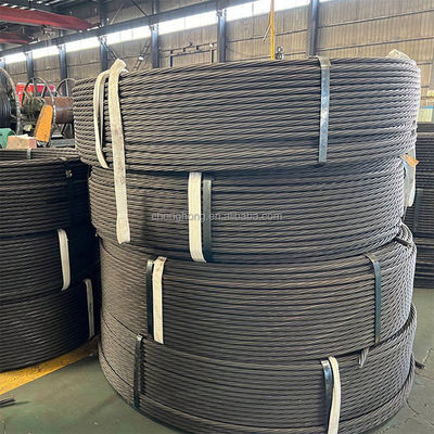 Good price Non-Alloy 7 Wires Galvanized Steel Strand 12.7mm 15.2mm 15.7mm Steel Wire Rope Cable 1x7 Galvanized Strands online