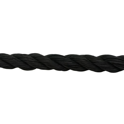 Good price DIN Standard 24mm 3-Strand Black Polyethylene PE Rope with PE Steel Grade Performance online
