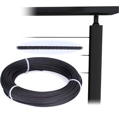 Buy Black Wire Rope Fittings 150ft T316 Stainless Steel 7x7 1/8