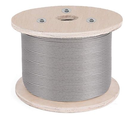 Buy 6x12 7FC Inox Cable DIN/RR-W-401 Steel Cable Stainless Steel Wire Rope 6*12 SS304 SS316 Stainless Rope Length 1000m/reel online manufacture