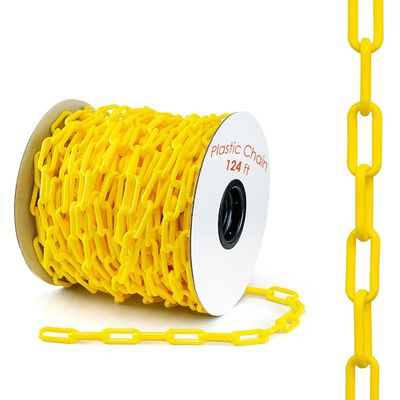 Plastic Link Chain Warning Chain Yellow Plastic Barrier Chain Safety Chain