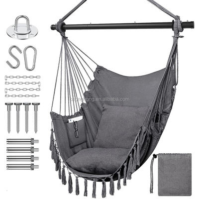 Buy 100*130cm 320g Polyester-cotton Hanging Rope Swing Hammock With Two Pillows online manufacture