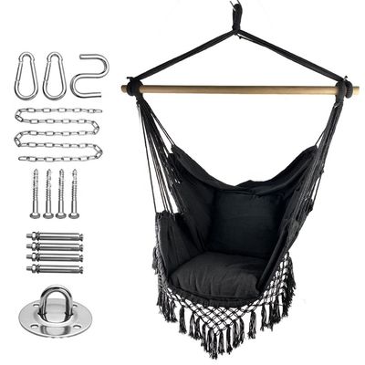 Buy 100*130cm 320g Polyester-cotton Hanging Rope Swing Hammock With Two Pillows online manufacture