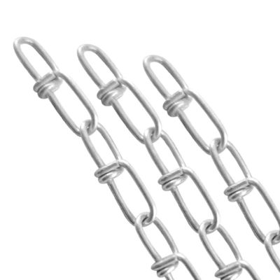 Galvanized DIN5685 Short Double Loop Link Chain Weldless Knotted Chain