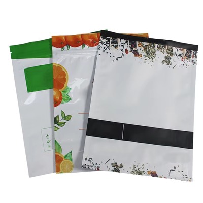Good price Custom Stand Up Tea Pouches with Window Zipper Top Moisture Proof online
