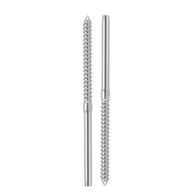Good price T316 Stainless Steel Cable Railing Hardware with 3/16-inch Stainless Steel Cables and Waterproof Swage Stud Terminal online