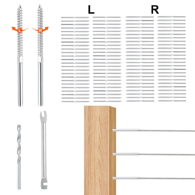 Good price T316 Stainless Steel Thread Swage Lag Screws for 3/16-inch Cables Waterproof and Rust Proof Cable Railing Hardware online