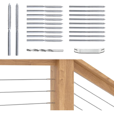 Good price T316 Stainless Steel Left & Right Swage Lag Screw for 3/16-inch Cable Railing Hardware online