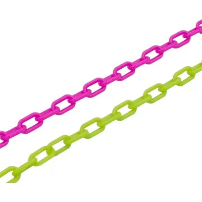 Good price 3mm Colorful Plastic Chain 20g per Meter for Roadway Barrier and Decorative Use online