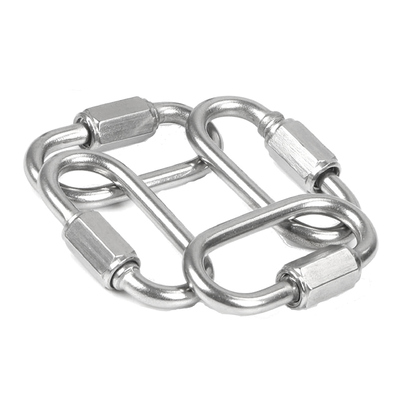 Good price Stainless Steel Chain Quick Links 304 Stainless Steel Chain Connector Screw Carabiner Chain Hooks online