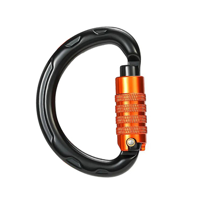 Good price Wholesale 20kN Outdoor Carabiner Clip Customized Logo and Color Aluminum Rock Round Shaped Auto-Lock Carabiner online