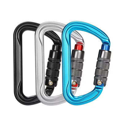 Good price Auto Locking Carabiner Clip D Shape Heavy Duty 7075 Rust Proof Aluminum Carabiner for Hammock, Hiking, Dog Leash online