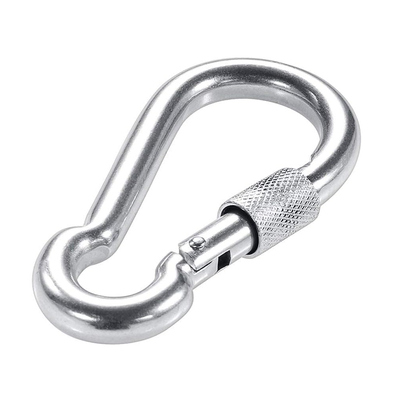 Good price 304 Stainless Steel Carabiner DIN5299 Spring Snap Hook with Eye and Screw online