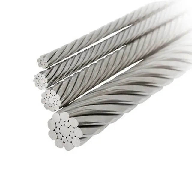 AISI 304 316 Stainless Steel Wire Rope 1/2 250FT 6X19+IWRC for Elevator ...