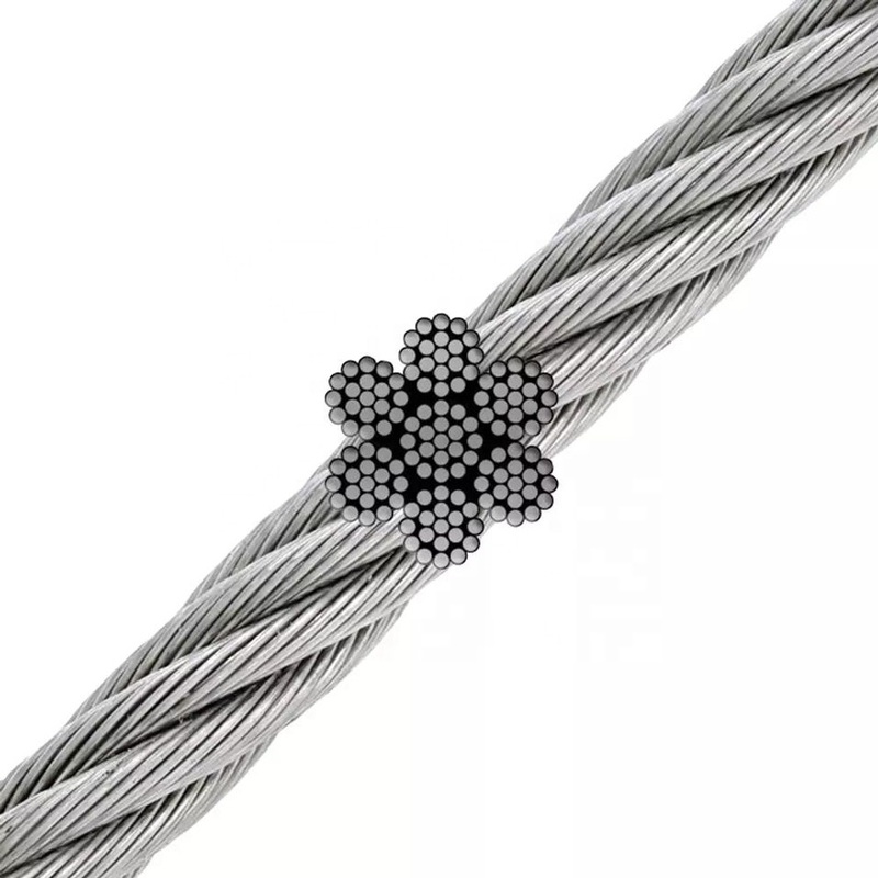 8*19S+FC Galvanized Steel Wire Rope Cable with Carbon Steel Core and ...