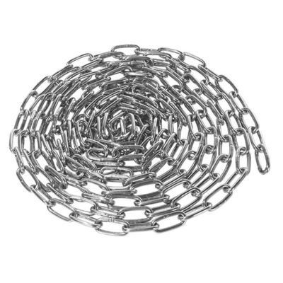 Chemical Resistant Stainless Steel Link Chain with Polished Finish and Welded Structure DIN766 Standard