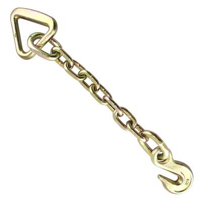 Good price 20Mn2 G70 Transport Chain with Eye Grab Hook and Delta Ring in Black online