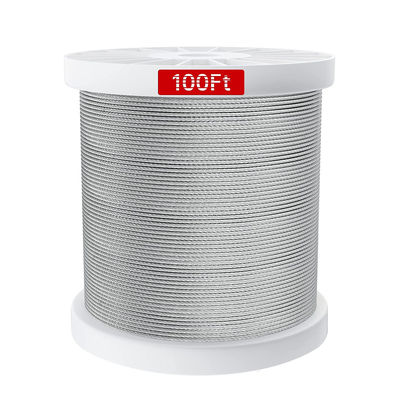 Good price Tolerance ±1% 7x7 Rail Hanging Rope 1/8 inch T316 Stainless Steel Marine Wire Rope online