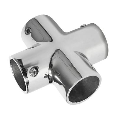 Good price AISI316 Stainless Steel 90 Degree Cross Tee Connector for Marine Hardware Rail Connection online