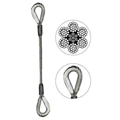 Good price - AISI 304 316 Stainless Steel 7x7 6x36 Dia 8mm IWRC RHRL Hard Soft Eye Finish Ungalvanized Cable Wire Rope Sling online