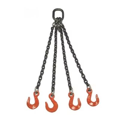 Good price 8T1.5M-4 Chains G80 Hook 4 Legs 10Mm Lashing Link Welded Chain Slings for Heavy Loads online