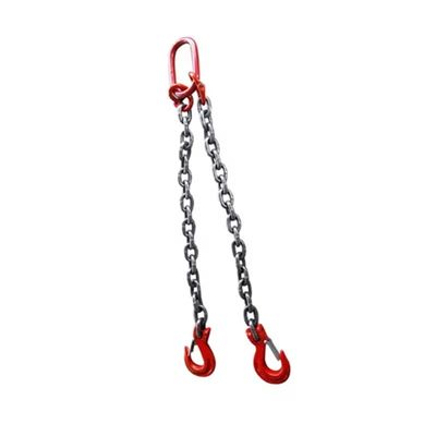 Good price 8mm Black Finish G80 Alloy Steel Chain Sling with Two Legs for Lifting EN818-2 Durable online