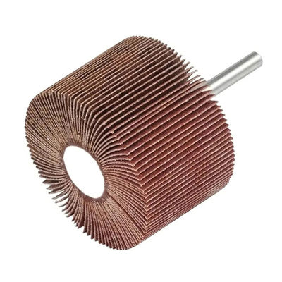 Good price 60mm DlA Rounded Flap Wheel with Shaft Durable and Long-lasting Thickness 80 120 Grain online