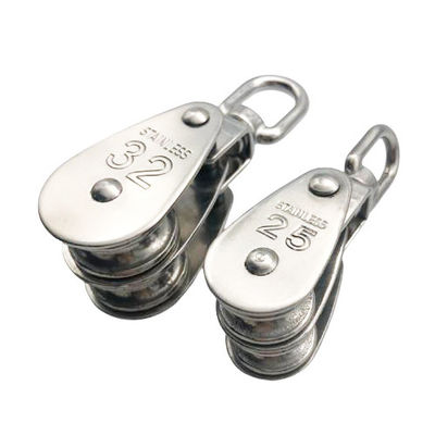 Good price Durable Stainless Steel S3151 Folding Double Pulley Block for Water Treatment Needs online
