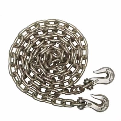 Good price Heavy Duty G70 Transport Galvanized Car Tow Chains with Hooks Test Load 48kN online