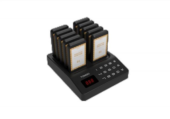 Good price 10 pagers fast food court mini buzzer guest coaster pager system wireless queuing calling system logo custom coasters online
