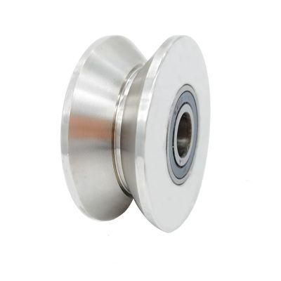 Good price V-shaped Groove Wheel Stainless Steel Rolling Door Wheel Sliding Door Wheel online