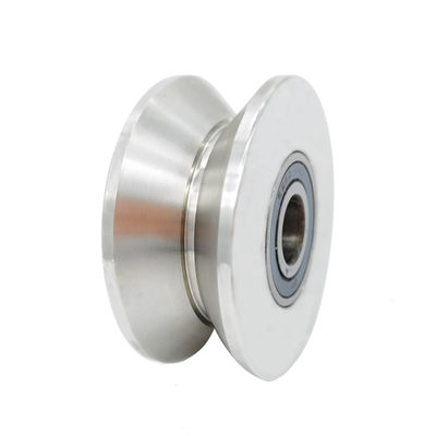Good price V-shaped Groove Wheel Stainless Steel Rolling Door Wheel Sliding Door Wheel Heavy Duty Pulley online