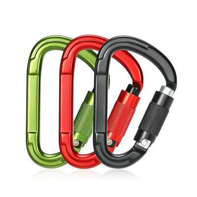 Good price Heavy Industry 25kN Aluminum Alloy D-shape Snap Hook Carabiner for Climbing online